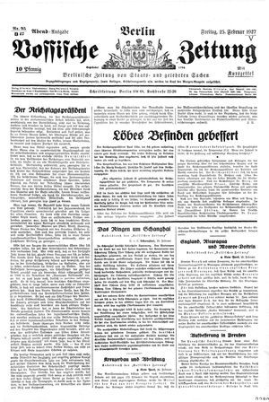 Vossische Zeitung vom 25.02.1927