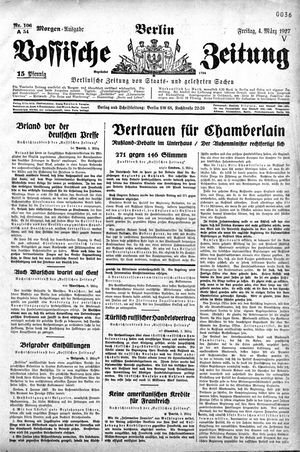 Vossische Zeitung on Mar 4, 1927