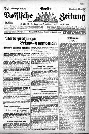 Vossische Zeitung vom 06.03.1927