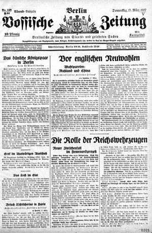 Vossische Zeitung vom 17.03.1927