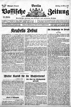 Vossische Zeitung on Mar 18, 1927