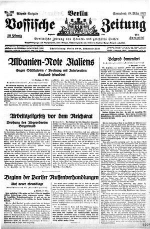 Vossische Zeitung vom 19.03.1927