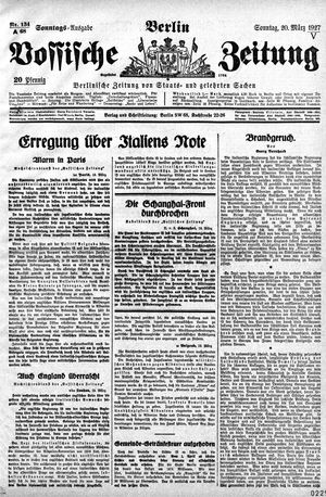 Vossische Zeitung on Mar 20, 1927