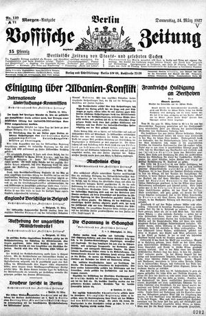 Vossische Zeitung on Mar 24, 1927