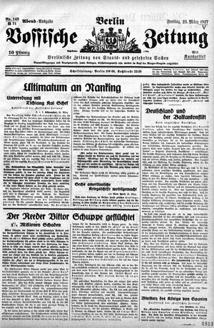 Vossische Zeitung vom 25.03.1927