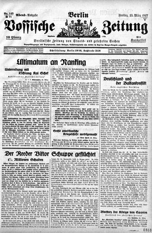 Vossische Zeitung vom 25.03.1927