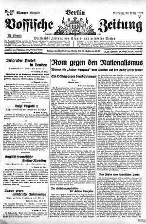 Vossische Zeitung on Mar 30, 1927