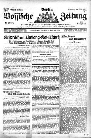 Vossische Zeitung vom 30.03.1927