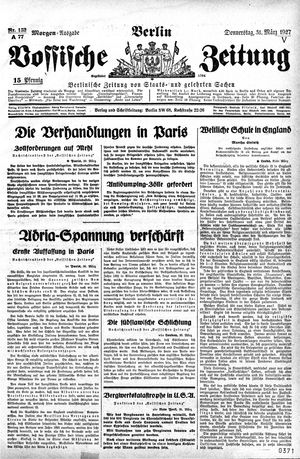 Vossische Zeitung vom 31.03.1927