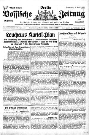 Vossische Zeitung vom 07.04.1927