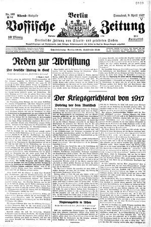 Vossische Zeitung vom 09.04.1927