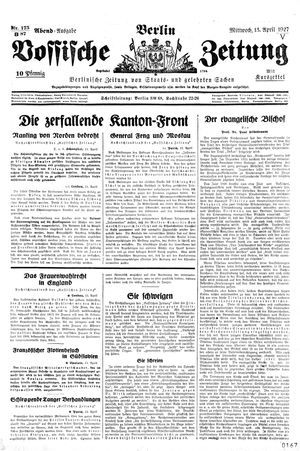 Vossische Zeitung vom 13.04.1927