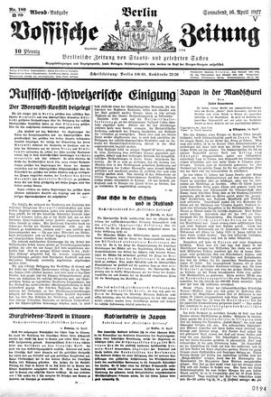 Vossische Zeitung on Apr 16, 1927