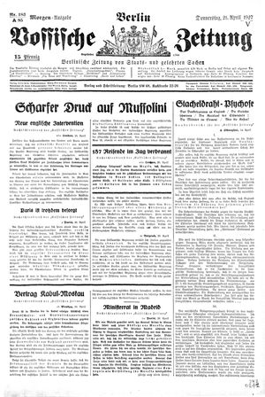 Vossische Zeitung vom 21.04.1927