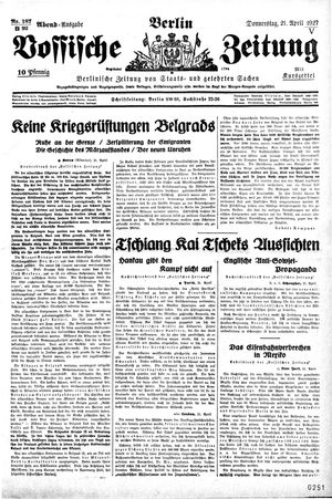 Vossische Zeitung vom 21.04.1927