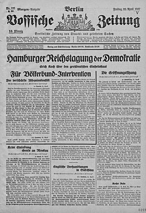 Vossische Zeitung vom 22.04.1927