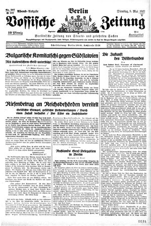 Vossische Zeitung vom 03.05.1927