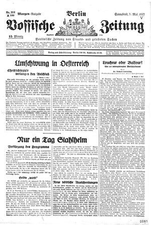 Vossische Zeitung vom 07.05.1927