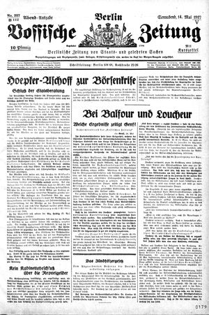 Vossische Zeitung vom 14.05.1927