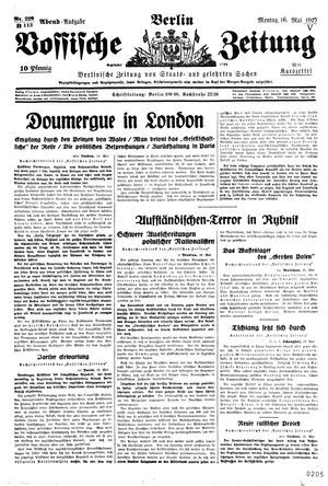 Vossische Zeitung vom 16.05.1927