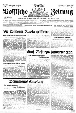 Vossische Zeitung vom 17.05.1927
