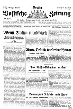 Vossische Zeitung vom 20.05.1927