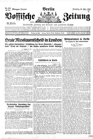 Vossische Zeitung on May 24, 1927