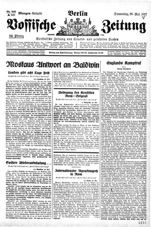 Vossische Zeitung on May 26, 1927