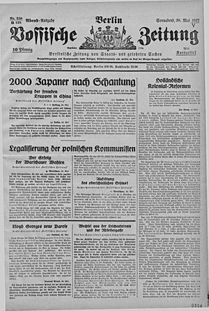 Vossische Zeitung vom 28.05.1927