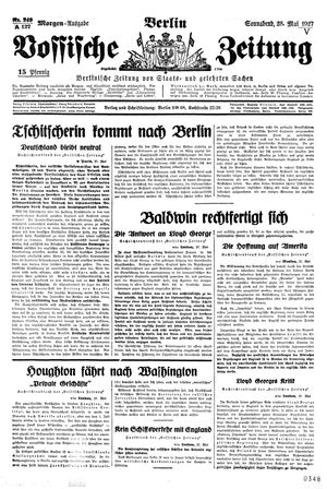 Vossische Zeitung vom 28.05.1927