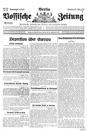Vossische Zeitung on May 29, 1927
