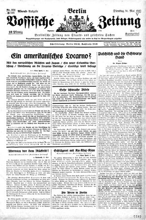 Vossische Zeitung vom 31.05.1927