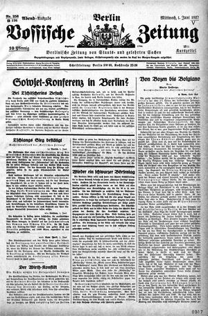 Vossische Zeitung vom 01.06.1927