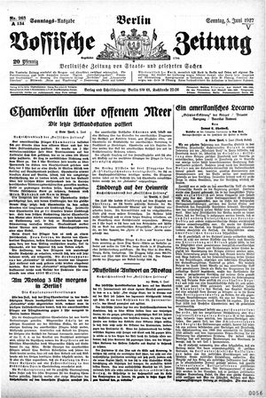 Vossische Zeitung vom 05.06.1927