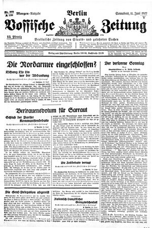 Vossische Zeitung vom 11.06.1927