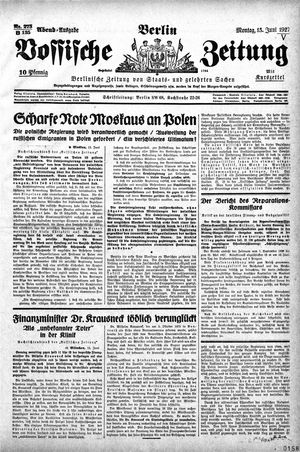 Vossische Zeitung vom 13.06.1927
