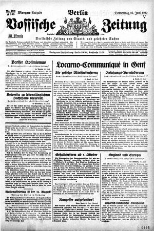 Vossische Zeitung vom 16.06.1927