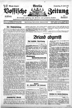 Vossische Zeitung vom 16.06.1927