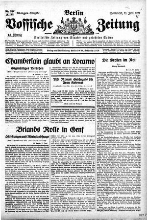 Vossische Zeitung vom 18.06.1927