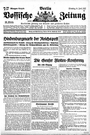 Vossische Zeitung vom 21.06.1927