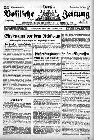 Vossische Zeitung vom 23.06.1927
