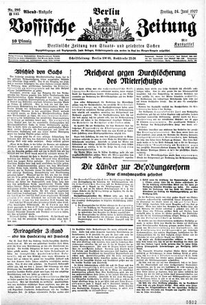 Vossische Zeitung vom 24.06.1927