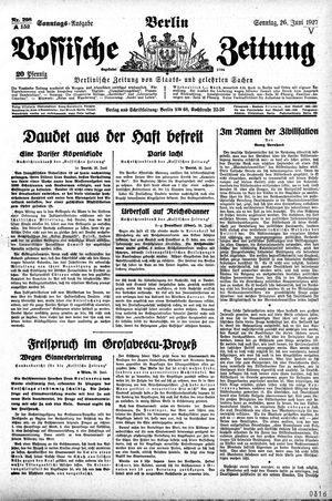 Vossische Zeitung vom 26.06.1927