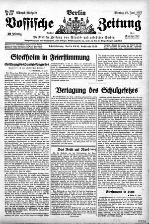 Vossische Zeitung vom 27.06.1927