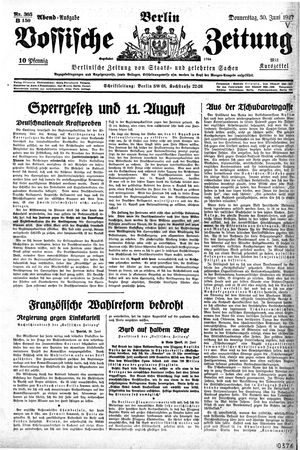 Vossische Zeitung vom 30.06.1927