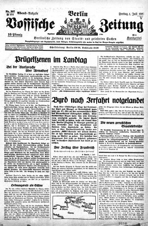 Vossische Zeitung vom 01.07.1927