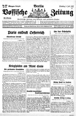Vossische Zeitung vom 05.07.1927