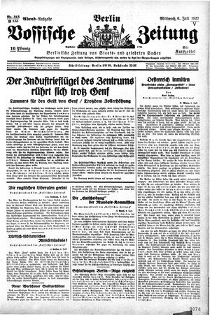 Vossische Zeitung vom 06.07.1927