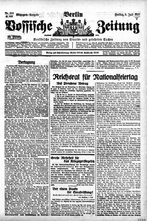 Vossische Zeitung vom 08.07.1927