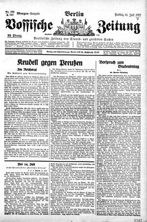 Vossische Zeitung vom 15.07.1927